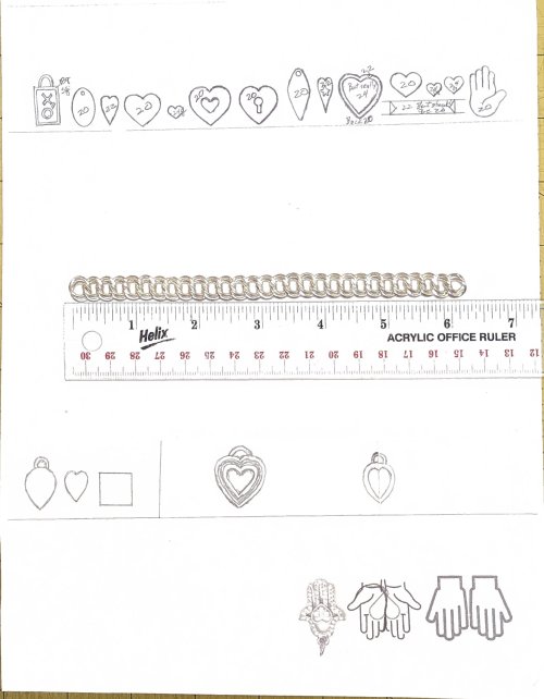 Judy Larson's Hearts and Flowers Charms - , Classic Wire Jewelry, Cutting, Cutting Tool, Cutters, Filing, Finishing, Butane Torch, Soldering, Solder, Design, Use large scrap metal to fit front sections